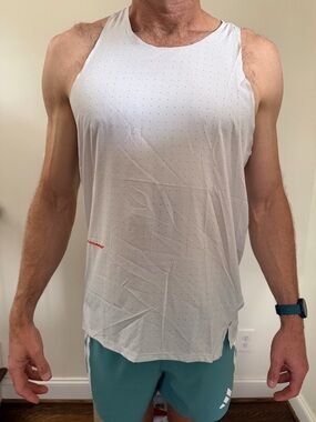 adidas White Men’s Perforated Training Tank